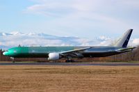 F-OREU @ KPAE - KPAE Boeing 996 unpainted and unusual for a wide body has the actual reg taped in place of a test reg.