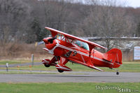 N88WS @ 7B9 - Pitts Special about to touch down on a crosswind landing. - by Dave G