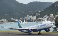 F-OONE @ TNCM - Air Caraibes departing TNCM runway 28 - by Daniel Jef