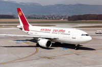 VT-EQT @ GVA - Airbus A310-304 named Narmada of Air India arriving at the terminal at Geneva in March 1993. - by Peter Nicholson