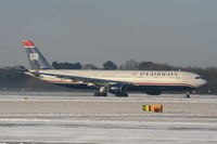 N276AY @ EGCC - US Airways A330 departing from RW05L - by Chris Hall