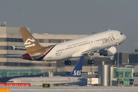 5A-LAI @ EGCC - Libyan Airways A320 departing from RW05L - by Chris Hall