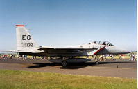 85-0132 @ EGDM - F-15D Eagle, callsign Photon 43, of 60th Fighter Squadron/33rd Fighter Wing based at Eglin AFB on display at the 1992 Air Tournament International at Boscombe Down. - by Peter Nicholson