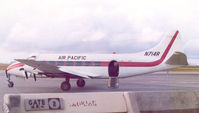N714R @ SPN - Air Pacific , Flt Saipan via Rota to Guam , 26 mar '75 - by Henk Geerlings