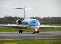 PH-KZA @ EGCC - KLM Cityhopper F70 taxiing in - by Manxman
