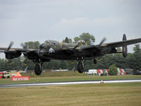 PA474 @ EGVA - The BBMF Lancaster landing after its display at RIAT 2010 - by Manxman