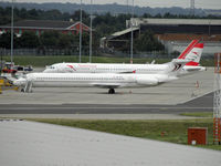 OE-IKB @ EGBB - 5 Austrians in BHX. MD-83 OE-IKB with A321 OE-LBE and B737 OE-LNT behind - by Manxman