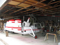 N6134S @ SZP - 1965 Air & Space Mfg. Inc., 18A jump start Autogyro, Lycoming O&VO-360 180 Hp, 35 foot diameter rotor blades reinstalled after being balanced-soon to fly again? A very rare Standard class production aircraft. - by Doug Robertson