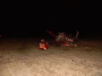 N57027 - Crashed at Warner Springs Airport during 15-20 gusts. - by Cal Fire