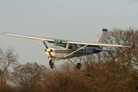G-BRND @ EGBD - landing at Derby-Eggington airfield - by Chris Hall
