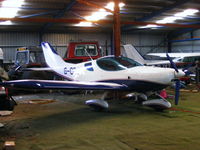G-CGJT @ EGBD - in the main hangar at Derby airfield - by Chris Hall