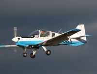 G-DISA @ EGHP - Aerobility Bulldog with new paint job on finals for rwy 25 - by BIKE PILOT
