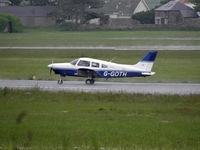 G-GOTH @ EGNS - Departing IOM. Note the mist rising from the taxiways - by Manxman
