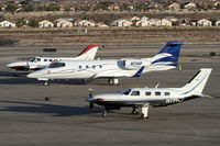 N73GP @ HND - N73GP shares the ramp with other corporate aircraft at Henderson, NV - by Duncan Kirk