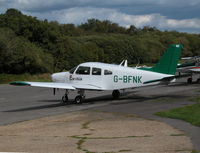 G-BFNK @ EGHH - Warrior II outside the Flying Club - by BIKE PILOT