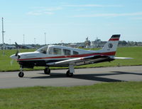 G-BYHJ @ EGHH - Arrow III taxying past the Flying Club - by BIKE PILOT