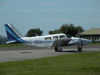 G-BBNH @ EGHH - Seneca running up - by BIKE PILOT