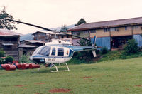 9M-AZL @ BLG - Sarawak ,  Belaga , Bell Jetranger , Aug '88 - by Henk Geerlings
