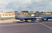 85-1422 @ EGVA - F-16C Falcon, callsign Cash 14, of 526th Tactical Fighter Squadron/86th Tactical Fighter Wing on the flight-line at the 1991 Intnl Air Tattoo at RAF Fairford. - by Peter Nicholson