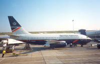 G-BGDR @ LGW - British Airways , B737, Gatwick - Schiphol , Jul '90 - by Henk Geerlings