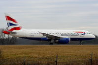 G-EUOA @ EGCC - British Airways A319 lining up on RW05L - by Chris Hall