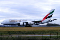 A6-EDA @ EGCC - Emirates A380 making its first visit to MAN - by Chris Hall