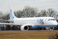 G-FBEI @ EGCC - flybe ERJ 190 lining up on RW05L - by Chris Hall