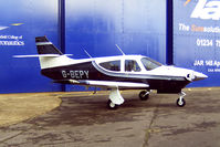 G-BEPY @ EGTC - Parked outside IAE