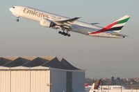A6-EWB @ KLAX - Emirates Boeing 777-21HLR, UAE216 departing 25R KLAX, enroute to OMDB/Dubai Int'l. - by Mark Kalfas