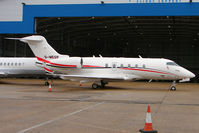 G-MEGP @ EGGW - 2006 Bombardier BD-100-1A10, c/n: 20096 on Stand 56 at Luton's NWC - by Terry Fletcher