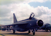 XR760 @ MHZ - Another view of the 11 Squadron Lightning F.6 from RAF Binbrook on display at the 1986 RAF Mildenhall Air Fete. - by Peter Nicholson