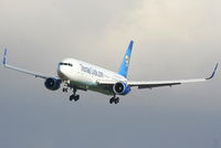 G-DAJC @ EGCC - Thomas Cook B767 making an emergency landing with a problem with its flaps - by Chris Hall