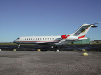 HB-IKZ @ CAX - Bombardier BD-700 Global Express was a rare visitor to Carlisle in September 2003. - by Peter Nicholson