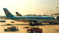HL7221 @ HKG - Korean Air at Hongkong Kai Tak Airport (Old) - by Henk Geerlings