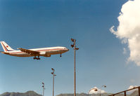 B-1804 @ VHHH - China Airlines A300 landing Hongkong Kai Tak Airport , 1990 - by Henk Geerlings