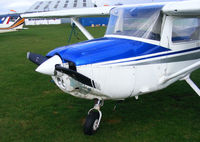 G-BCKV @ EGNF - with damage to the front wheel, engine cowl, prop and wingtip - by Chris Hall