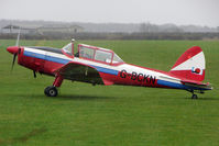 G-BCKN @ EGNF - 1952 De Havilland DHC-1 Chipmunk 22 (Lycoming), c/n: C1/0707 parks at Netherthorpe in torrential rain