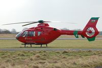 G-WASS @ EGFH - North Wales based Air Ambulance helicopter (Helimed 61) prior to departing for Margam Park to celebrate the 10th anniversary of the Wales Air Ambulance. - by Roger Winser