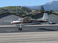 N3683C @ SZP - 1954 Cessna 180, Continental O-470 225 Hp, 2nd year of production, wheel landing Rwy 22 - by Doug Robertson