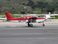 N8798E @ SZP - 1976 Piper PA-28R-200 ARROW II, Lycoming O&VO-360 200 Hp, landing roll Rwy 22 - by Doug Robertson