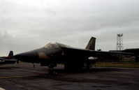 70-2394 @ EGQS - F-111F of 493rd Tactical Fighter Squadron of RAF Lakenheath's 48th Tactical Fighter Wing on display at the 1981 RAF Lossiemouth Airshow. - by Peter Nicholson