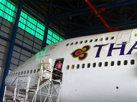 HS-TGM @ VTBS - Parks in Hangar at Suvarnabhumi International Airport - by BigDaeng