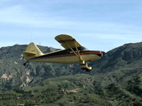 N9615K @ SZP - 1947 Stinson 108-2 VOYAGER, Franklin 6A4165 165 Hp, takeoff climb Rwy 22 - by Doug Robertson