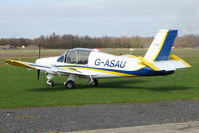G-ASAU @ EGNU - 1962 Morane Saulnier MORANE SAULNIER MS.880B, c/n: 179 visiting Full Sutton