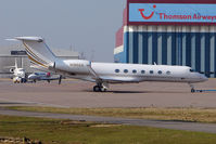 N185GA @ EGGW - 2008 Gulfstream Aerospace GV-SP (G550), c/n: 5185 at Luton - by Terry Fletcher