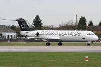 D-AFKB @ EGCC - Contactair, operating for Lufthansa - by Chris Hall