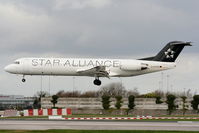 D-AFKB @ EGCC - Contactair, operating for Lufthansa - by Chris Hall