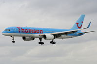 G-OOBG @ EGCC - now in Thomson colours - by Chris Hall