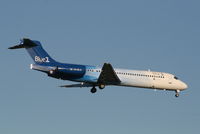 OH-BLG @ EBBR - Flight KF801 is descending to RWY 02 - by Daniel Vanderauwera