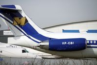 VP-CBI @ EGGW - Tail logo on MD82 at Luton - by Terry Fletcher